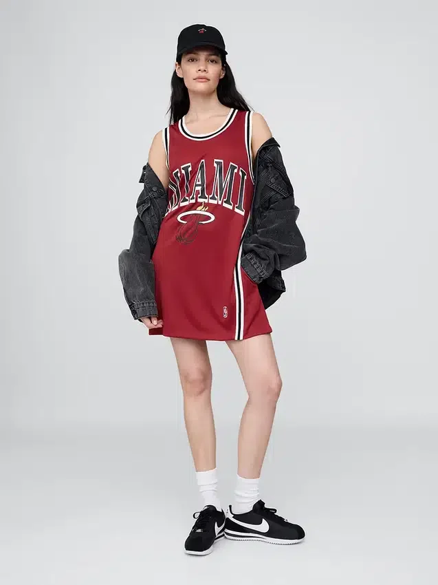NBA Miami Heat Geri Dönüştürülmüş Jersey Mini Elbise