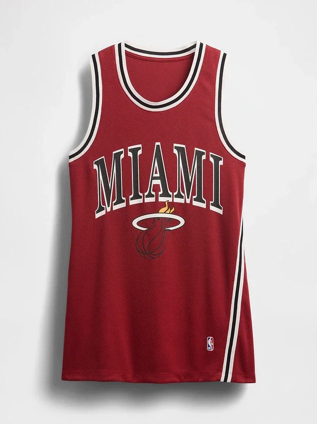 NBA Miami Heat Geri Dönüştürülmüş Jersey Mini Elbise