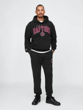 NBA Toronto Raptors Logolu Kalın Jogger Pantolon