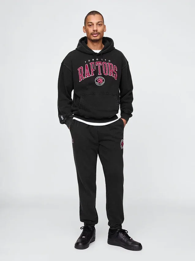 NBA Toronto Raptors Logolu Kalın Jogger Pantolon