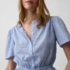 Önden Düğmeli Kısa Peplum Üst Giyim