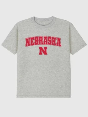 Nebraska Üniversitesi Arch Logo Koyu Renkli Grafik Tişört