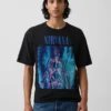 Nirvana Ağır Kumaşlı Kısa Kesim Grafikli Tişört