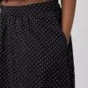 Noktalı Voile Maxi Etek