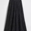 Noktalı Voile Maxi Etek