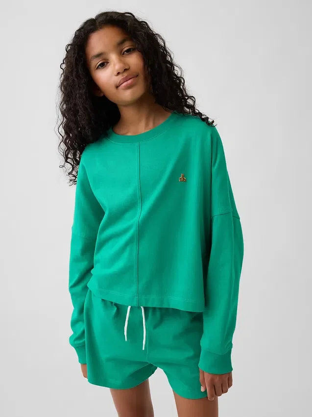 Çocuk Ağır Dokuma Oversized Dikişli Tişört