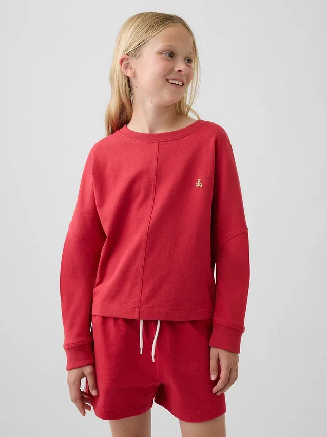 Çocuk Ağır Dokuma Oversized Dikişli Tişört