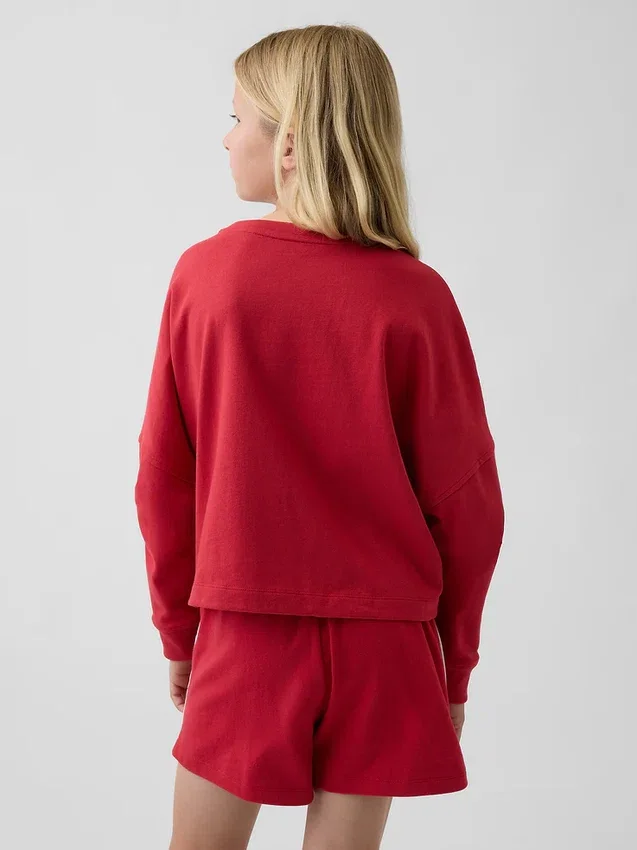 Çocuk Ağır Dokuma Oversized Dikişli Tişört