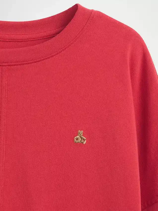 Çocuk Ağır Dokuma Oversized Dikişli Tişört