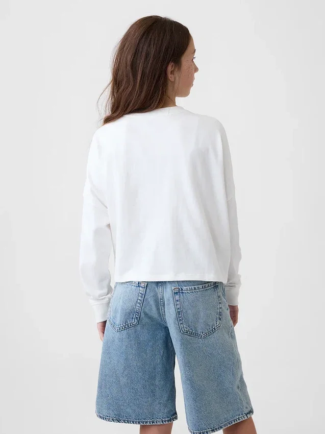 Çocuk Ağır Pamuklu Oversized Tişört