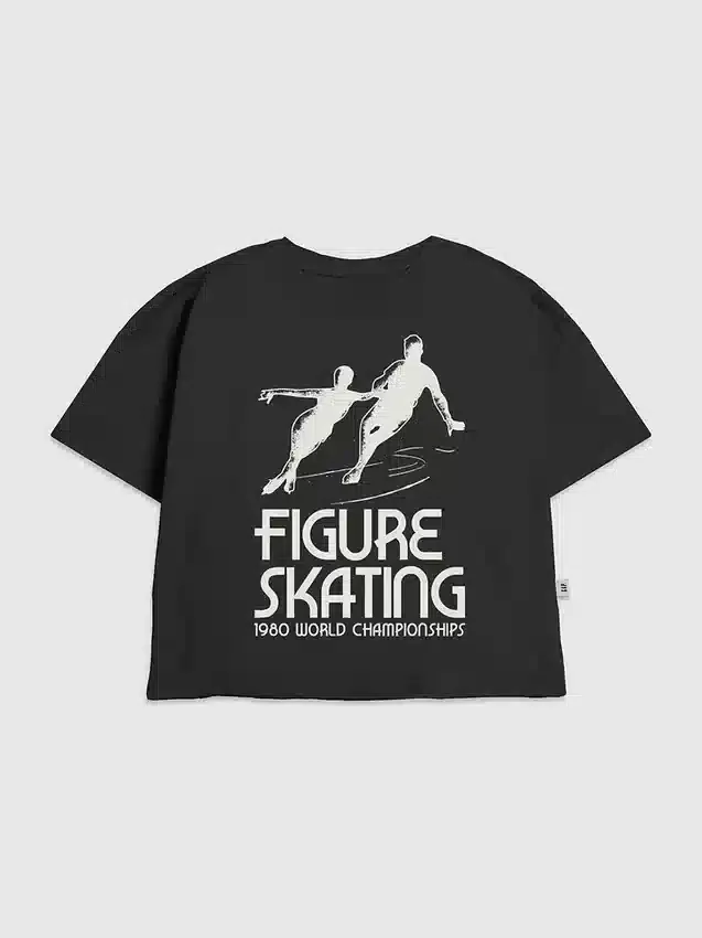 Çocuk Artistik Patinaj Desenli Tişört