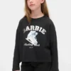 Çocuk Barbie Büyük Beden Grafikli Tişört
