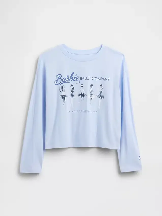 Çocuk Barbie Büyük Beden Grafikli Tişört