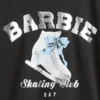 Çocuk Barbie Büyük Beden Grafikli Tişört