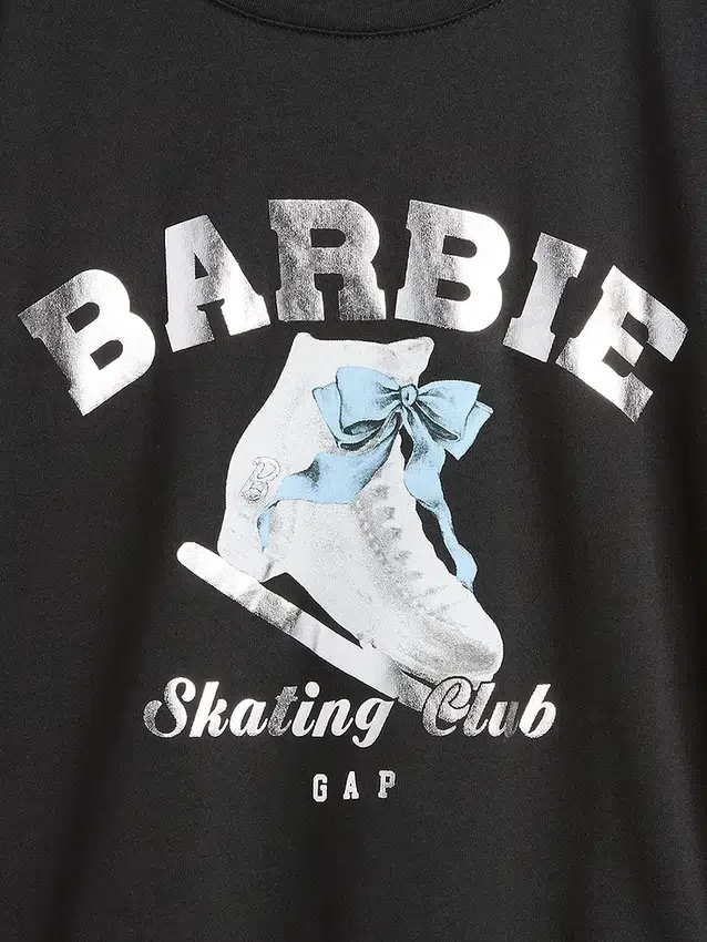 Çocuk Barbie Büyük Beden Grafikli Tişört