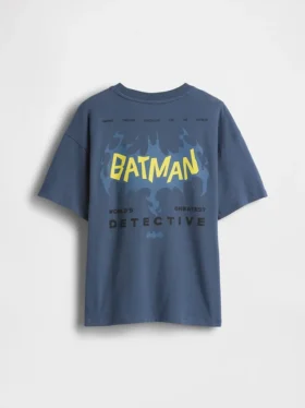 Çocuk Batman Bol Kesim Grafik Tişört