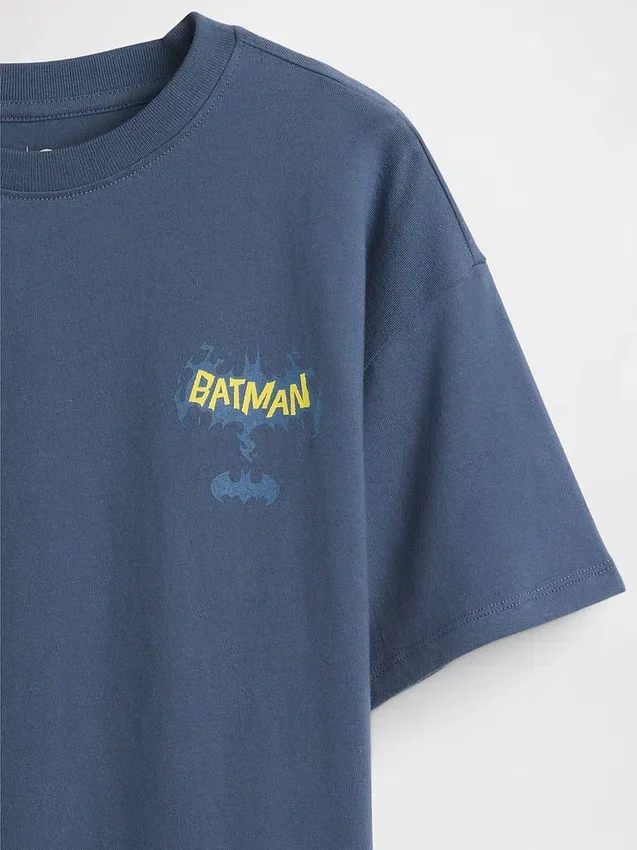 Çocuk Batman Bol Kesim Grafik Tişört