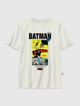Çocuk Batman Vintage Çizgi Roman Desenli Tişört