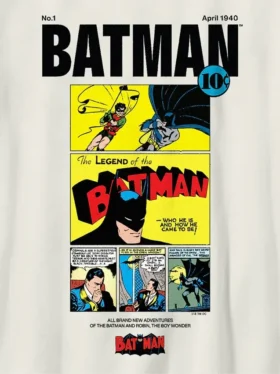 Çocuk Batman Vintage Çizgi Roman Desenli Tişört