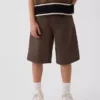 Çocuk Bol Kesim Denim Şortlar