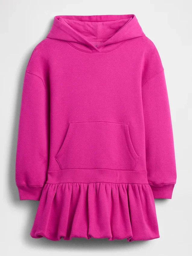 Çocuk Büyük Beden Kapüşonlu Sweatshirt Elbise