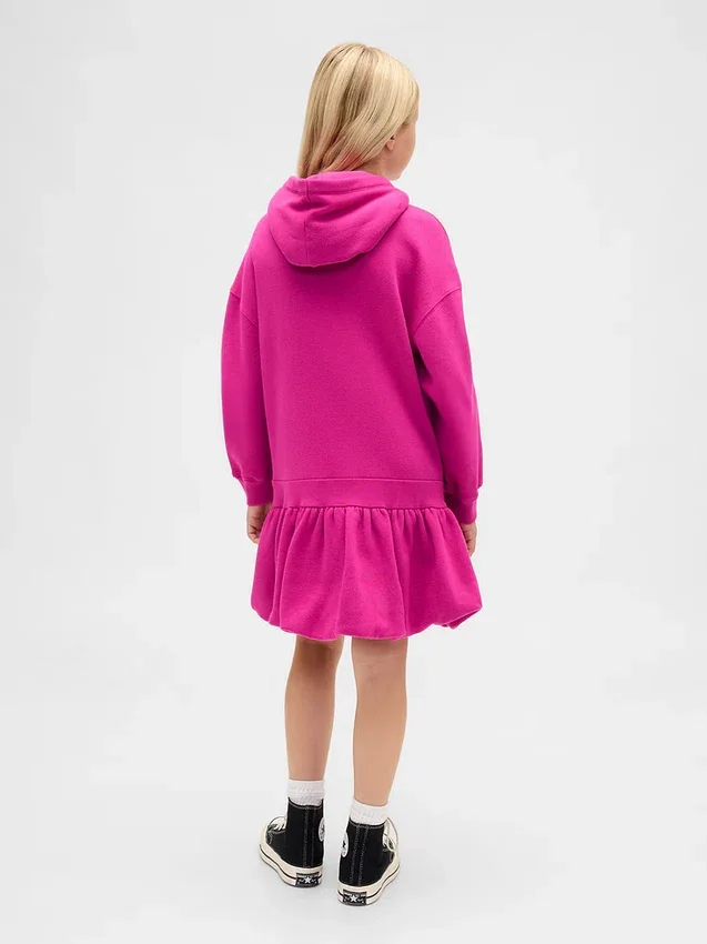 Çocuk Büyük Beden Kapüşonlu Sweatshirt Elbise