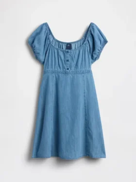 Çocuk Denim Babydoll Elbise