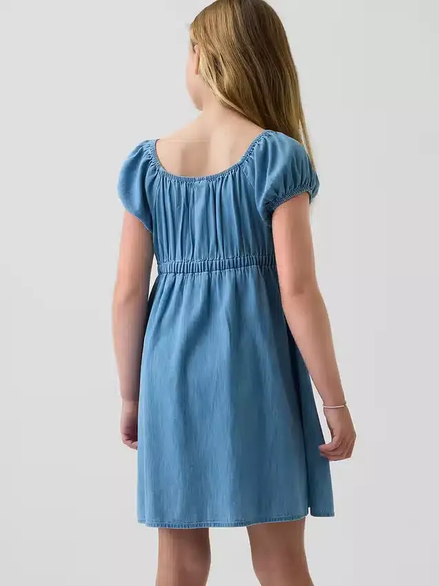 Çocuk Denim Babydoll Elbise
