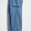 Çocuk Denim Bol Kesim Kargo Jogger Pantolon