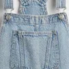 Çocuk Denim Bol Kesim Şortlu Tulum