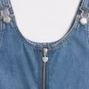 Çocuk Denim Fermuarlı Etek