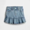 Çocuk Denim Fırfırlı Etek
