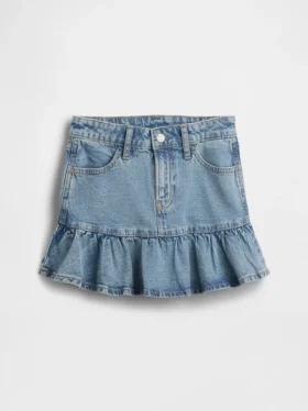 Çocuk Denim Fırfırlı Etek