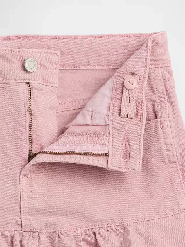 Çocuk Denim Fırfırlı Etek