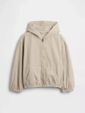 Çocuk Denim Gevşek Kesim Kapüşonlu Ceket