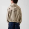 Çocuk Denim Gevşek Kesim Kapüşonlu Ceket