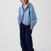 Çocuk Denim Gevşek Kesim Kapüşonlu Ceket