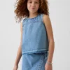 Çocuk Denim Kabuklu Tank Top