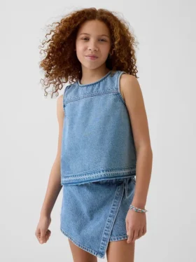 Çocuk Denim Kabuklu Tank Top