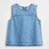 Çocuk Denim Kabuklu Tank Top