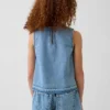Çocuk Denim Kabuklu Tank Top
