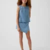 Çocuk Denim Kabuklu Tank Top
