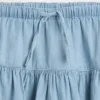Çocuk Denim Katlı Etek-Şort