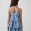 Çocuk Denim Katlı Tank Top