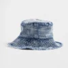 Çocuk Denim Kova Şapka