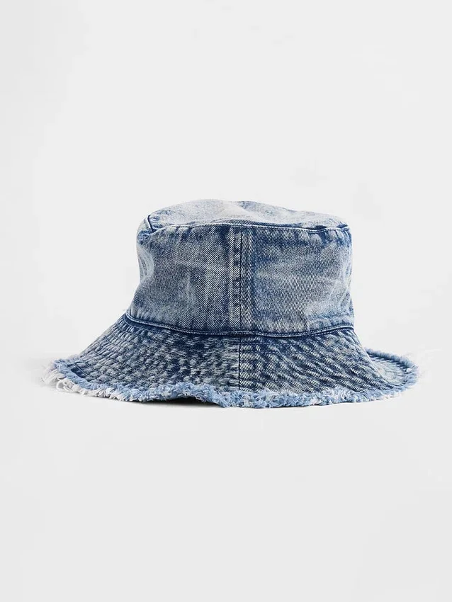 Çocuk Denim Kova Şapka