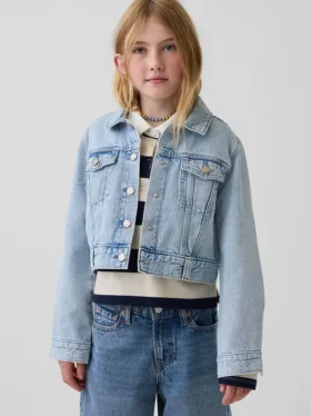 Çocuk Denim Kısa Ceket