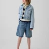 Çocuk Denim Kısa Ceket