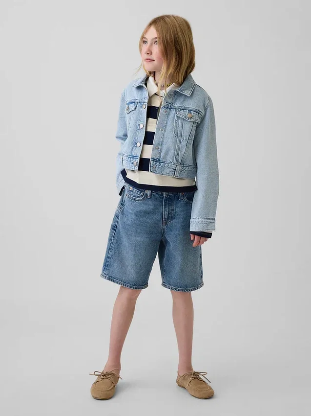 Çocuk Denim Kısa Ceket