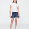 Çocuk Denim Midi Şortlar